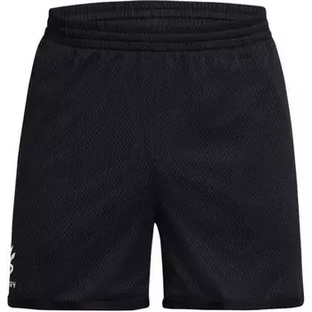 Under Armour FW24 Логотип Принт Дышащие Шорты Средней Талии Повседневные Мужские Шорты Черные 1387092-001 L