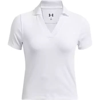 Under Armour FW24 Premier Series Мягкая Удобная Быстросохнущая Дышащая Футболка-поло с коротким рукавом Женские топы Белый Кварц 1388706-100 XL