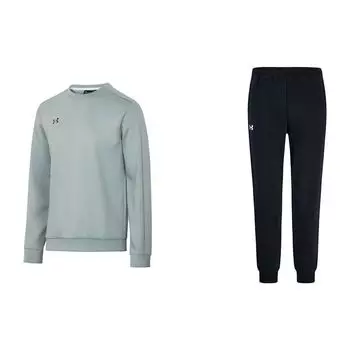 Under Armour Градиент светоотражающий спортивный трикотажный свитер с капюшоном и спортивные штаны комплект мужской активной одежды 22600303-011+21600701-001 L