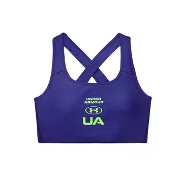 Under Armour Графический буквенный логотип с принтом средней интенсивности спортивный бюстгальтер женское нижнее белье синий 1362950-415 M