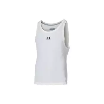 Under Armour Heat Gear Basketball Solid Slim Fit Quick Dry Sleeveless Top Men tops White 1371947-100 XL