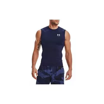Under Armour Heat Gear Повседневный спортивный дышащий фитнес-топ без рукавов мужские топы темно-синие 1361522-410 M