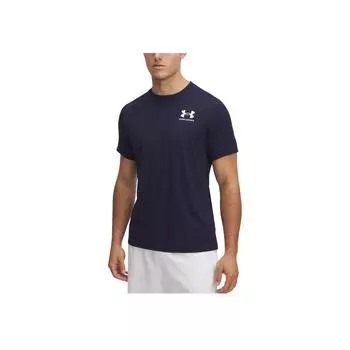 Under Armour HeatGear Comfortable Moisture-Wicking Sports Short Sleeve T-Shirt Men Tops Midnight-Navy White 6000939-410 XL
