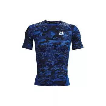 Under Armour HeatGear® Камуфляжная тренировочная футболка для бега и фитнеса для мужчин, цвет синий 1361519-432 L