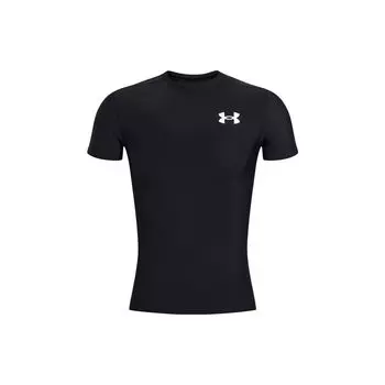 Under Armour HeatGear® OG Logo Print Crew Neck Slim Fit Short Sleeve T-Shirt Men T-Shirts Black 1387560-001 XL