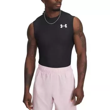 Under Armour HeatGear OG Round Neck Comfortable Casual Versatile Breathable Vest Men Vests Black 1390100-001 3XL