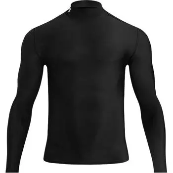 Under Armour HeatGear SS25 Дышащая футболка с длинным рукавом и полувысоким воротником для фитнеса Мужские топы Черный 1390099-001 L