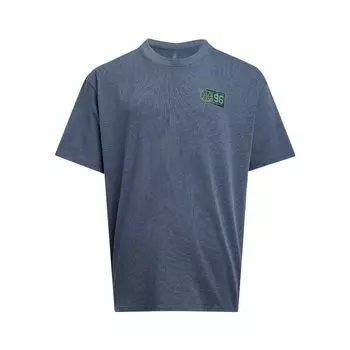 Under Armour Heavyweight Hoops Courtside Comfortable Soft Loose Short Sleeve T-Shirt Men Tops Rain-Gray Kelly-Green 1390191-044 XL