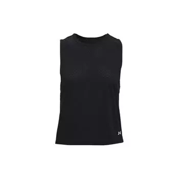 Under Armour HG Круглый вырез с принтом букв без рукавов жилет женский топ черный 1360835-001 L