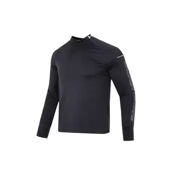 Under Armour Футболка для бега с высоким воротником, быстросохнущая, для фитнеса, для мужчин, черная 1373214-001 M
