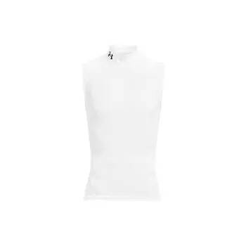 Under Armour High Neck Sleeveless Compression Sports Fitness Shirt Men tops White 1361521-100 XXXL