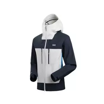 Under Armour Hiking Series Fashionable Simple Logo Hooded Waterproof Windproof Breathable Durable Rain Jacket Men Jacket 15112100-0098 S