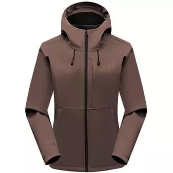 Under Armour Hiking Walking Series Windproof Warm Breathable Hooded Softshell Jacket Women jackets Dark-Brown 14422257-0054 XS
