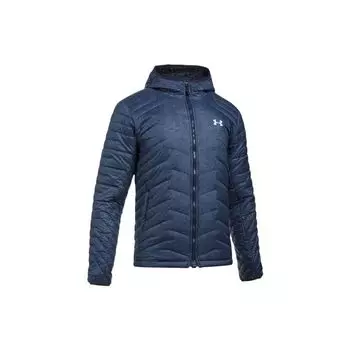 Under Armour Хлопковая куртка с капюшоном и длинным рукавом с логотипом. Мужские топы. Темно-синий 1303059-410. S