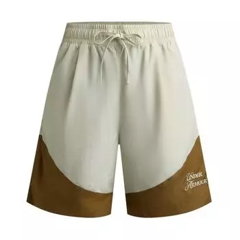 Under Armour Holiday Leisure Series Woven Sports Lace-Up Comfortable Five-Point Casual Shorts Women shorts Khaki-Gray 6005951-289 XS