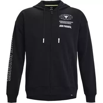 Under Armour Худи на молнии с надписями, мужские куртки, черный 1373565-001 L