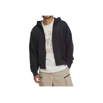 Under Armour Icon Comfortable Fashionable Solid Color Versatile Jacket Men Jacket Black 6000651-001 2XL