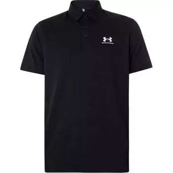 Under Armour Icon Comfortable Soft Sports Brand Logo Short Sleeve Polo Shirt Men tops Black 1386608-001 M