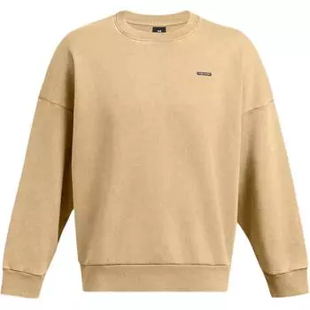 Under Armour Icon Crew Neck Удобная толстовка с длинным рукавом Мужская толстовка Светло-коричневая 1386553-263 M