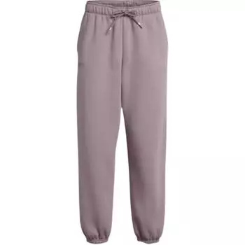Under Armour Icon Fleece Training Fashion Versatile Lace-Up Sports Long Pants Women bottoms Fatigue-Gray 1386503-015 L