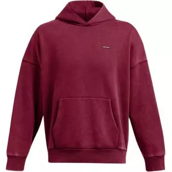 Under Armour Icon Heavyweight Fashion Versatile Hoodie Men hoodies Deep-Red 1386552-625 XL