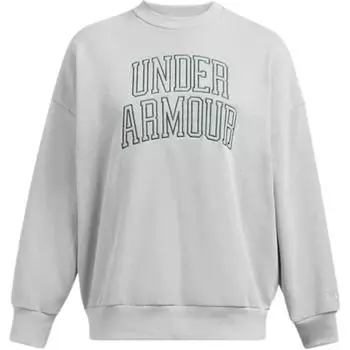 Under Armour Icon Heavyweight Terry Soft Comfortable свитер с круглым вырезом и длинным рукавом American College Sweatshirt Women sweatshirt 1386493-011 XL