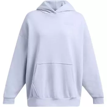 Under Armour Icon Hooded Pullover Casual Solid Long Sleeve Hoody Women sweatshirt Cloud-Blue 1386501-464 S