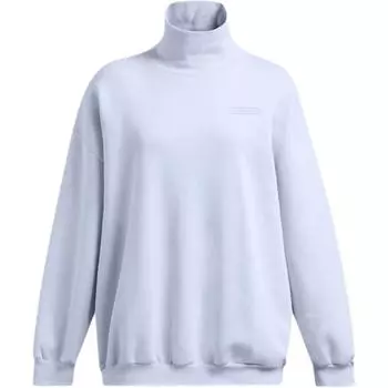 Under Armour Icon Loose Simple Comfortable Warm Fleece Pullover Sweatshirt Women sweatshirt Rain-Cloud-Blue 1386500-464 XL