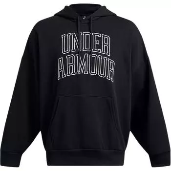 Under Armour Icon пуловер с капюшоном и надписью Letter, толстовка с длинным рукавом, мужская толстовка, черная 1386549-001 M