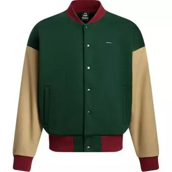 Under Armour Icon Training Loose Fit Single-Breasted Drop Shoulder Long Sleeve Jacket Men jackets Forest-Green 1387887-301 XL