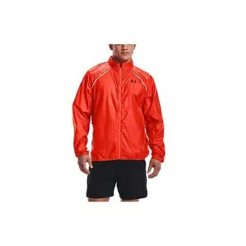 Under Armour Impasse 2.0 водонепроницаемая спортивная куртка для бега с воротником-стойкой и логотипом мужская куртка оранжевого цвета 1360732-296 S