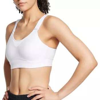 Under Armour Infinity 2.0 Высокий спортивный бюстгальтер Удобное дышащее влагоотводящее быстросохнущее универсальное спортивное нижнее белье Женское нижнее белье Белый 1384112-101 M