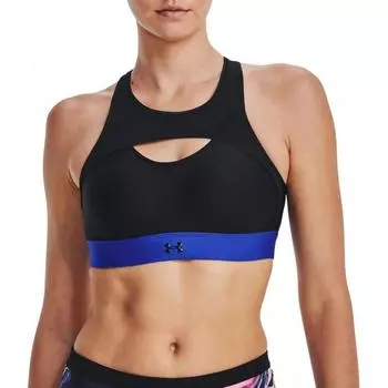 Under Armour Infinity Brand вышитый двойной плечевой ремень высокоинтенсивный спортивный бюстгальтер женское нижнее белье черный 1373859-001 M