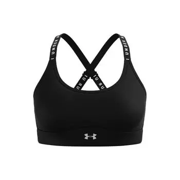 Under Armour Infinity Covered Medium Support Sports Bra для тренировок и йоги женское нижнее белье черного цвета 1363353-001 XS