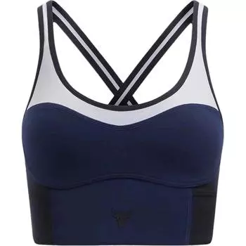 Under Armour Infinity Project Rock Удобный Мягкий Цветной Блок Спортивный Бюстгальтер Женское нижнее белье Черный 1380191-003 S