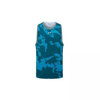 Under Armour Irregular Print Fitness Running Sleeveless Tank Top Unisex tops Blue 24500110-787 L