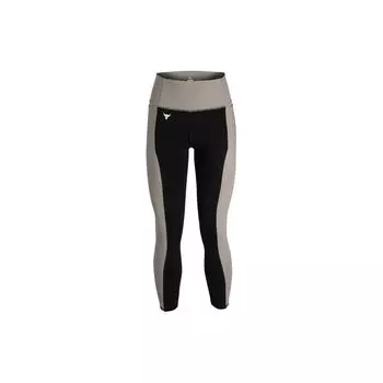 Under Armour Johnson Series Color Block High Waist Nine Point Sports Leggings Women leggings Black 1380192-002 L