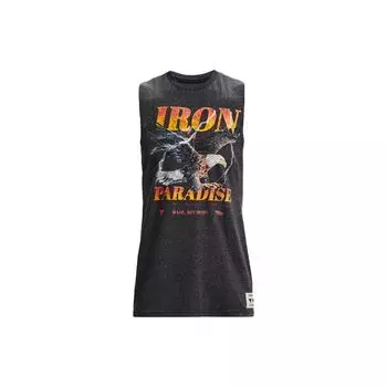 Under Armour Мужская тренировочная майка без рукавов с принтом логотипа орла Johnson Series, серая 1369609-001 S