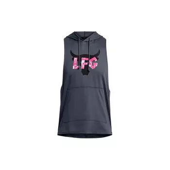 Under Armour Johnson Series Letter Print Casual Loose Sleeveless Hoodie Жилет мужской с капюшоном Storm-Gray 1383300-044 L