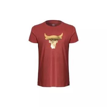 Under Armour Johnson Series Logo Print Training Round Neck Short Sleeve T-Shirt Women Tops Red 1380764-635 S