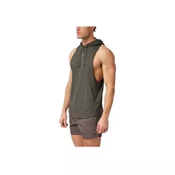 Under Armour Johnson Series Project SS25 Brand Logo свободный крой без рукавов толстовка мужская топы барокко-зеленый 1389987-310 M