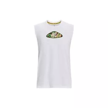 Under Armour Карри Круглый вырез без рукавов Удобный жилет Мужские топы Белый 1380332-100 S
