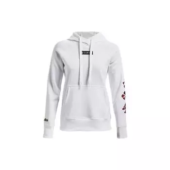 Under Armour Карри Письмо Мультфильм Принт Длинный Рукав Толстовка Толстовка Женская Белая 1369640-100 M