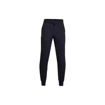 Under Armour Kids Knitted Sports Pants Solid Color Fleece Cuffed Kids bottoms Black 1357634-001 S