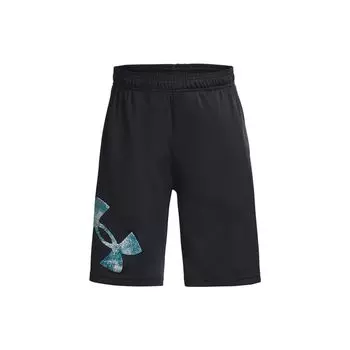 Under Armour Kids Logo Print Straight Leg Shorts Kids shorts Charcoal-Gray 1373525-002 S