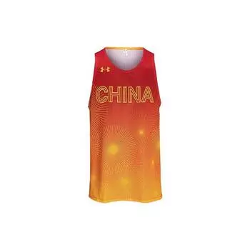 Under Armour Китай 3x3 реплика национальной сборной дышащий свободный градиент баскетбольный жилет унисекс топы красный 1364595-625 S