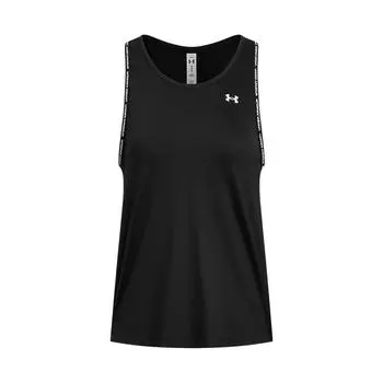 Under Armour Knockout Tech Sleeveless Tank Top Women Tops Black White 1389851-001 XS