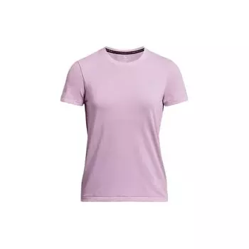 Under Armour Круглый вырез с логотипом и принтом, облегающая футболка с коротким рукавом, женские топы, фиолетовый 1375698-543 S