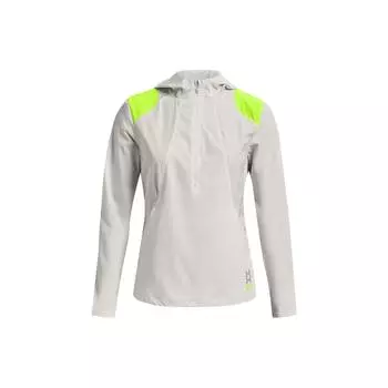 Under Armour Куртка для бега с капюшоном и полумолнией Color Block, женская, серая 1376815-006 XS