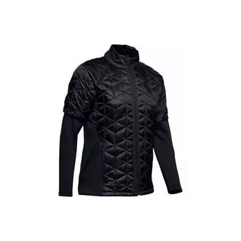 Under Armour Куртка для гольфа с застежкой-молнией на вороте, женская, черная 1342810-001 XS